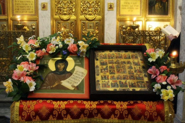 Икона преподобной Афанасии, игумении Эгинской